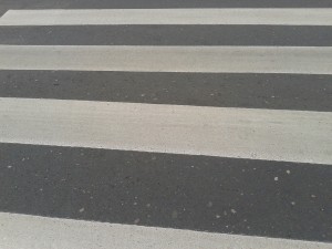 Zebra crossings.